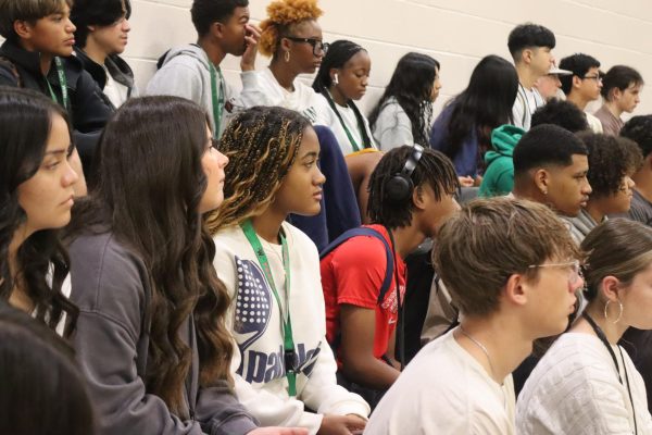 Students gather in the gray gym at WHS at For the Lost Jesus Club. 