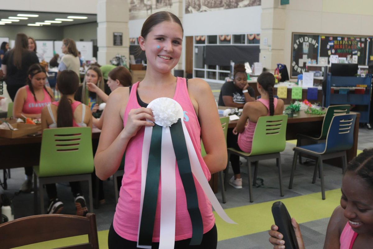 At the annual Mums for Emily event in the WHS library on Sept. 18, 2024. 